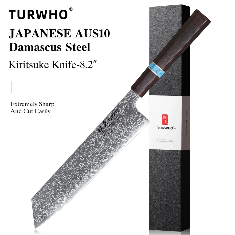 1PC-7PCS Professional Kitchen Knives Set Utility Santoku Bread Fruit Japanese Handmade 67 Layer Damascus Steel Chef Knife