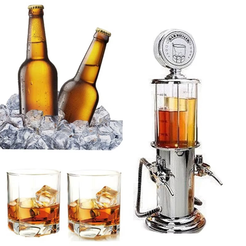 Exciting Wine Gas Station Cocktail Dispenser - Double Pumps Liquor Divider for Effortless Bartending