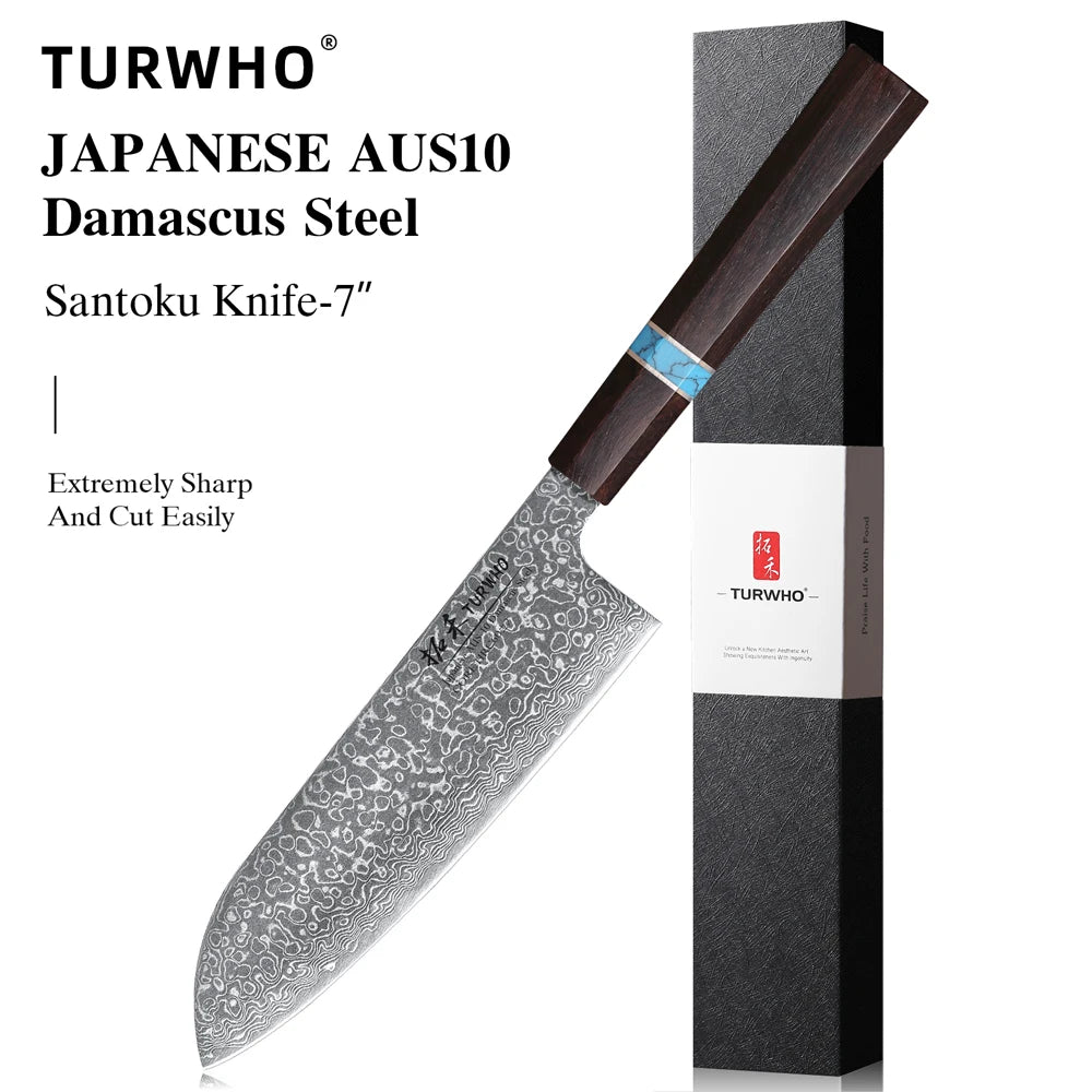 1PC-7PCS Professional Kitchen Knives Set Utility Santoku Bread Fruit Japanese Handmade 67 Layer Damascus Steel Chef Knife