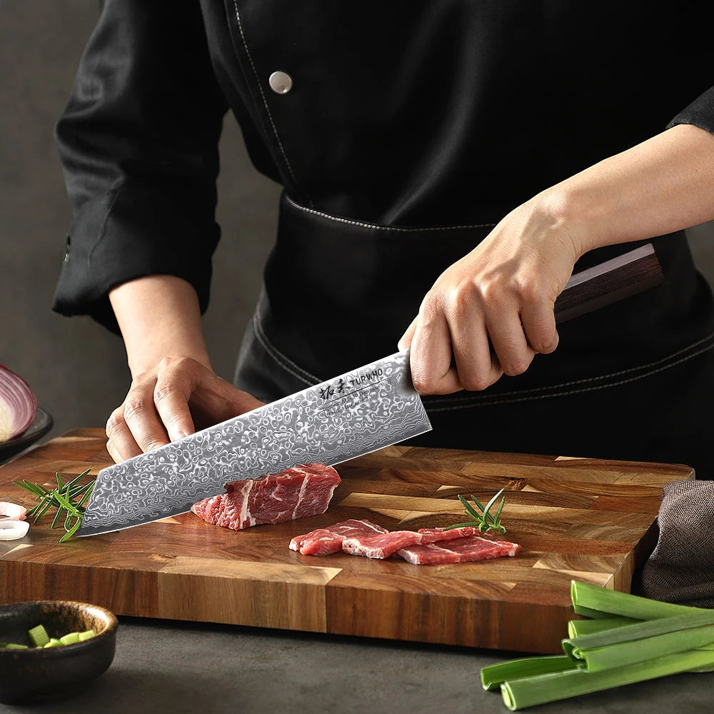 1PC-7PCS Professional Kitchen Knives Set Utility Santoku Bread Fruit Japanese Handmade 67 Layer Damascus Steel Chef Knife