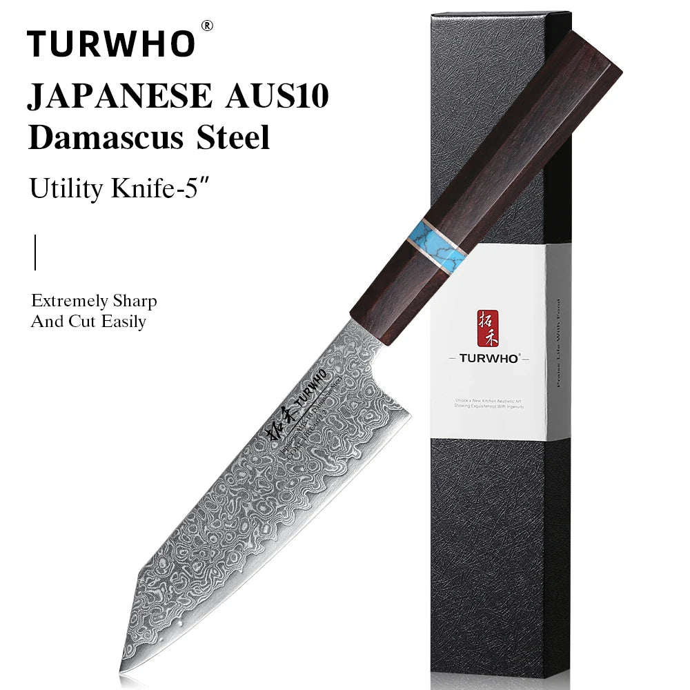 1PC-7PCS Professional Kitchen Knives Set Utility Santoku Bread Fruit Japanese Handmade 67 Layer Damascus Steel Chef Knife
